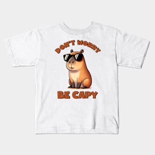 Don't Worry Be Capy Kids T-Shirt